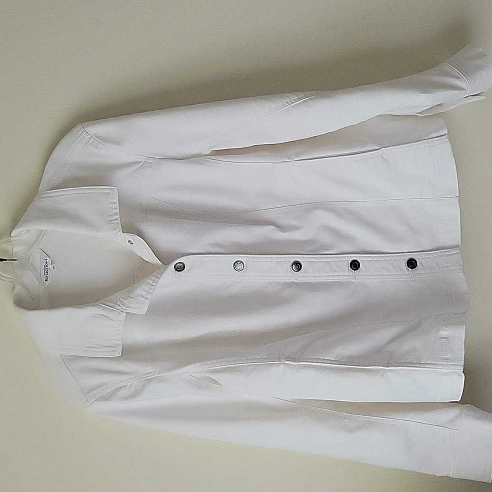 Northern Reflections Women's White Jean Jacket- Size XL